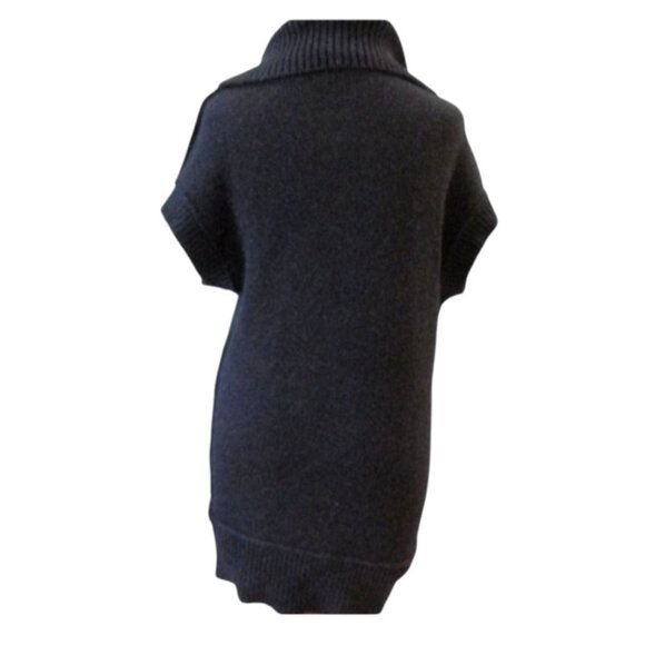 VINCE Alpaca Women Wool Cashmere Blend Cowl Neck Short Sleeve Sweater Gray L - Picture 9 of 16